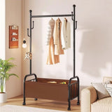 ZNTS 1pc, Clothes Rack with Wheels, Rolling Clothing Rack for Hanging Clothes, Heavy Duty Clothes 88942830