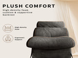 Minimalist Accent Chair with Solid Wood Frame, Soft Medium-Firm Chenille Upholstery, Ideal for W3820P540934