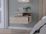 Light Gray 2-Tier Shelf Floating Nightstand B062P175812