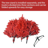 Artificial 5ft Red Christmas Tree with 624 PVC Branch Tips, Hinged Premium & Foldable Base for 93498654