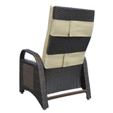Outdoor Recliner Chair,Separate Adjustment Mechanism PE Wicker Adjustable Reclining Lounge Chair and W2749P225114