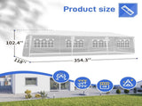 3*9m 5-Sided Iron PE Cloth Spiral Pipe Pergola 53623008
