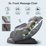 ZNTS BOSSCARE 2023 New Massage Chairs with AI Voice Control Shiatsu Recliner Gray W730138147