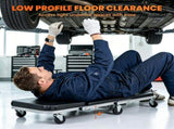 36" 2-in-1 Mechanic Creeper Seat with 360&deg Swivel Casters, Heavy Duty Metal Frame Auto Repair 16845024