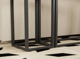 Narrow console table, high-end edge wrapped foyer table, entrance, industrial corridor table, living W578P357536