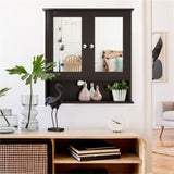 Brown bathroom cabinet with mirror 21636181