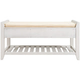 ZNTS Shoe Rack with Cushioned Seat and Drawers, Multipurpose Entryway Storage Bench 32558699