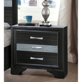 2 Drawers and 1 Jewelry Drawer Nightstand, Black B016P253286