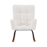 Comfy Upholstered Lounge Chair Rocking Chair with High Backrest, for Nursing Baby, Reading, Napping W876127878