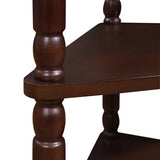 33.8'' Small Triangle Table, Wood Side Table for Small Spaces/ Living Room, 3 Tier End W1202P155411