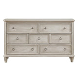 Traditional Design Bedroom Furniture 1pc Dresser of 7x Drawers Light Brown Finish Clipped Corners B011P207858