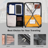 2 Piece Luggage Set with Bags Expanable Spinner Wheels ABS Lightweight Suitcase with TSA Lock N732P198745B
