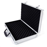 45*25*7.5cm Aluminum New Framed Locking Gun Pistol HandGun Lock Box Hard Storage Carry Case Silver 84542987