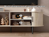 TV Stand, 47" Modern TV Console Table with Storage Compartment and Sliding Door, Gaming W2641P442533