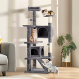 ZNTS 53 inch Multi-Level Cat Tree Cat Condo with Scratching Posts Kittens Activity Tower Pet Play House 17460876