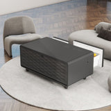 Modern Smart Coffee Table with Built-in Fridge, Bluetooth Speaker, Wireless Charging, Touch Control W1172P175395