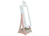 White, rabbit-themed, MDF, spray-painted, 1-door, 1-drawer fabric cabinet for children's jewelry and 75175531
