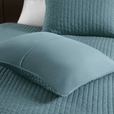 2 Piece Quilt Set Teal Twin/Twin XL B035129036