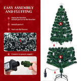 7ft pre-assembled Christmas tree, artificial Christmas tree with fir branches, color-changing fiber 49424331
