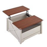 ZNTS Lift Top Coffee Table, Ergonomic Rising Table with Hidden Compartment, Dining Table with Storage 58519229