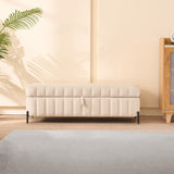 49.21" Wide Upholstered Velvet Storage Soft Bench Footstool Ottoman End of Bed with Metal Legs, Foot W3118P272642