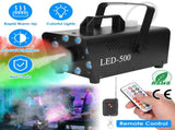 500W Fog Machine 2000CFM Colorful Smoke Machine with 8Pcs LEDs 5 Lighting Effects 3-Level Brightness 27772181