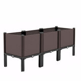 47.2x15.7x19.6in Raised Garden Beds Outdoor, Polypropylene Planter Boxes Outdoor for Vegetables, W3101P314485