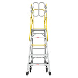 5 Step 375lbs Aluminum Rolling Platform Ladder W2529P251558