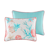 7 Piece Cotton Sateen Comforter Set Coral King B03596889