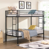 ZNTS METAL BUNK BED BLACK W311120498