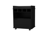 Black 1-Door Bar Cart B062P175048