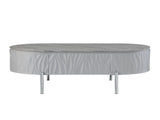 Yukino Gray High Gloss & Chrome Finish Coffee Table B2726P265754