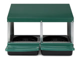 2 Compartment Roll Out Nesting Box with Plastic Basket, Egg Nest Box Laying Box Hens 80753212