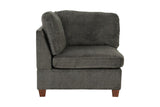 1pc Corner wedge Grey Chenille Fabric Modular Corner wedge Sofa Living Room Furniture B011106630