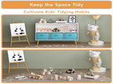 Kids bookcase with Collapsible Fabric Drawers, Children's Book Display, Toy Storage Cabinet 15986416