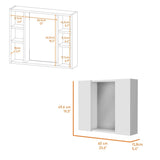 Draco Medicine Cabinet, Mirror, Double Door, One External Shelf B128P148908