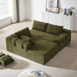 Modern Chenille Upholstered Sectional Couch Set,Modular 108" L Shaped Sectional Living Room W834P240005