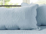 6 Piece Reversible Scalloped Edge Daybed Cover Set Blue Daybed B035P266681