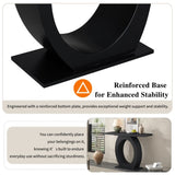 Mirod Stylish Modern Console Table with Egg-Shaped Base,Enhanced Stability and Durability,Sleek N760P214780B
