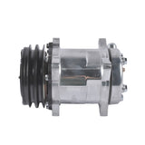 12V Air Condition Compressor w/Clutch Replacement for Sanden 508 2-Groove V-Belt Pulley HC5001C 74540464