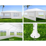 ZNTS 10x20' Wedding Party Canopy Tent Outdoor Gazebo with 6 Removable Sidewalls W1205P153097