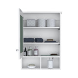 Vina Medicine Cabinet with Mirror Door 29" High Cabinet Organizer with Three concealed Shelves and B070P234358