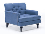 Tufted Club Chair, Accent Chair, Upholstered Button Armchair, Linen Fabric Corduroy Sofa Chairs for 10084667