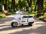 12V Kids Electric Motorcycle with Training Wheels Rear Suspension Steering Limitation White 70924397