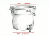 2 Pack 5 Gallon Plastic Beverage Dispenser with Spigot & Lid, Large Drink Dispenser for Iced Tea, 65206920