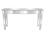 3-Drawer Mirrored Modern Style Dressing Table Entryway Table 41.73*14.96*29.92in Silver 90756593