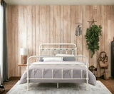 White Full Bed with Spindle Headboard B062P215388
