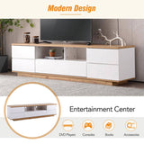 Modern TV stand for TVs up to 80'' , Media Console with Multi-Functional Storage, Entertainment WF313575AAK