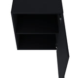 So- Hi Wall Cabinet in Melamine with One Door, Black B128P237141