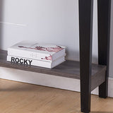 Home, Elegant Console Table, Display Table with Drawer and Bottom Shelf in Distressed Grey and Black B107130830